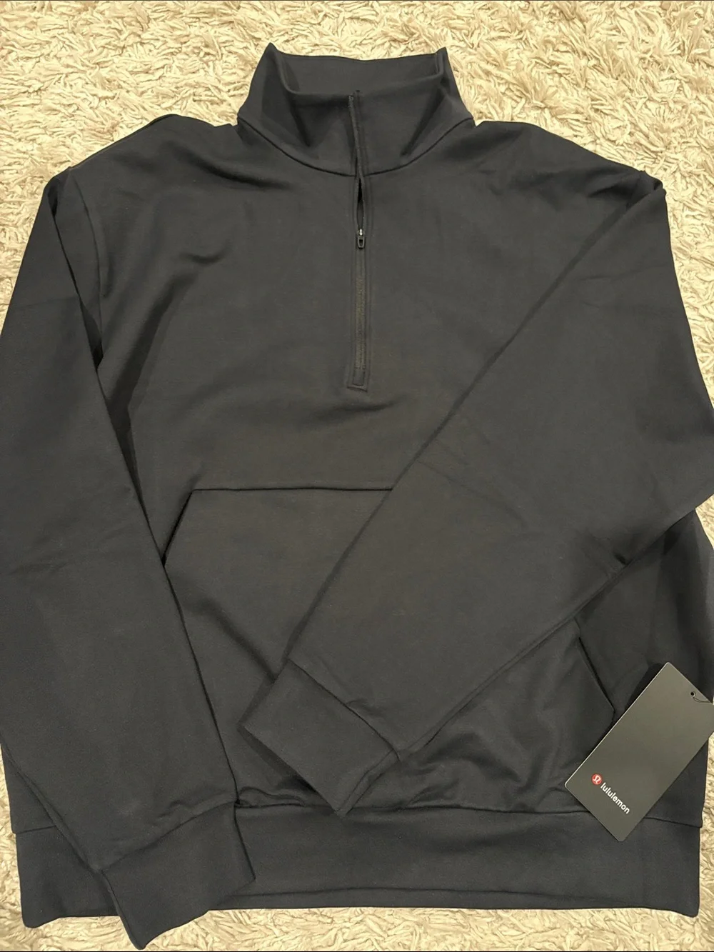 lululemon athletica Men's Black Quarter-Zip Pullover